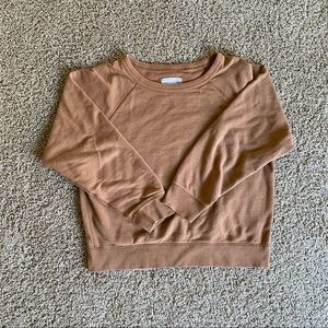 Everlane camel brown terry crewneck sweatshirt, size M